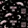 Women's Black & Light Pink Whimsical Hand-Drawn Sleep Slogans, Moons, Stars & Sleep Masks Pattern Satin Pajamas Set - 2