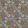 Women's Vintage Illustrative Floral Pattern with Burnt Orange, Rust, Beige, Cream on Dusty Blue Satin Pajamas Set - 2