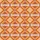 Women's Vibrant Tribal Geometric Warm Orange Cream Interlocking Diamond Zigzag Pattern Satin Pajamas Set - 2
