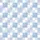 Women's Light Blue White Gingham Soft Pink Hand-Drawn Bows Hearts Whimsical Pattern Satin Pajamas Set - 2