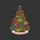 Family's Whimsical Dark Green Christmas Tree with Colorful Chickens, Santa Hat Rooster & Merry Cluckmas Banner Sweatshirt - 2