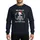 Holiday Humor Fans' White Skeleton Red Santa Hat Holly Berry Snowflake 'Deck The Halls' Art Sweatshirt - 1