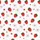 Women's Whimsical Red Strawberry White Blossom Green Leaf Scattered Flat Illustrative Pattern Satin Pajamas Set - 2