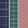 Women's Three Geometric Plaid Patterns: Navy Cadet Blue Tartan, Deep Teal Sage Grid, Dusty Rose Blush Windowpane Satin Pajamas Set - 2
