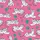 Women's Hot Pink White Tiger Playful Pose Teal Tropical Leaf Flat Graphic Pattern Satin Pajamas Set - 2
