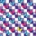Women's Graphic Royal Purple Buffalo Check Butterfly Design with Vibrant Blue Pink Yellow & Script Satin Pajamas Set - 2