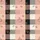Women's Black Peachy Pink Off-White Classic Plaid Coffee Bean & Cup Outline Art Satin Pajamas Set - 2