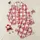 Women's Illustrative Red & White Buffalo Check Plaid Scattered with Flat Vibrant Red Pink Bows Satin Pajamas Set - 1
