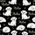 Women's Fluffy White Maltese Dog Poses Seamless Pattern Black Background Cream Script Satin Pajamas Set - 2