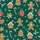 Women's Emerald Green Whimsical Gingerbread Candy Cane Holly Berry Snowflake Vector Pattern Satin Pajamas Set - 2