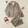 Women's Elegant Muted Taupe-Brown Organic Cherry Blossom Branches Delicate White Floral Pattern Satin Pajamas Set - 1