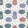 Women's Whimsical Grumpy Cat Coffee Mug Pattern Sapphire Eyes Muted Blues Rose Grays Satin Pajamas Set - 2