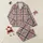 Women's Dusty Rose Charcoal Geometric Plaid Intersecting Grid with Off-White Lines Satin Pajamas Set - 1