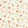 Women's Cream Painterly Orange Peach Floral Green-Grey Watercolor Botanical Pattern Satin Pajamas Set - 2