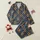 Women's Intricate Hand-Drawn Tribal Geometric Pattern Navy Burnt Orange Golden Yellow Teal Satin Pajamas Set - 1