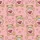 Women's Soft Pink Flat Style Cartoon Teddy Bear 'LOVE ME' Heart Pattern Satin Pajamas Set - 2