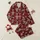 Women's Interlocking Deep Red Black Buffalo Plaid & Tan Leopard Spot Patchwork Satin Pajamas Set - 1