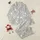 Women's Light Heather Grey Flecked Hand-Drawn Off-White Stars & Moons Celestial Pattern Satin Pajamas Set - 1