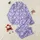 Women's Delicate Lavender Violet Indigo Floral Blossom Butterfly Pattern Satin Pajamas Set - 1