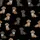 Dachshund Lovers' Stylized Dapple Dachshund Dog Seamless Pattern Rich Brown Tan Grey White on Black with Blue-Grey Accents Satin Pajamas Set - 2