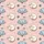 Women's Soft Pastel Pink Sleepy Cats, Muted Blue Fans & Fish All-Over Print Satin Pajamas Set - 2