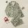 Women's Deep Olive Green White Four-Petal Floral Scatter Print with Black Centers Satin Pajamas Set - 1