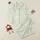 Women's Serene Hand-Drawn Sage & Forest Green Botanical Foliage Pattern Satin Pajamas Set - 1
