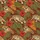 Women's Vibrant Reddish-Brown Tropical Tiger Hibiscus Golden Palm Pattern Satin Pajamas Set - 2