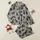 Women's Distressed Stone Grey Hand-Drawn Charcoal Cat Silhouettes Yellow Eyes Satin Pajamas Set - 1