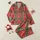 Women's Festive Red Green Tartan Plaid Christmas Candy Cane Gingerbread Reindeer Pattern Satin Pajamas Set - 1
