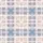 Women's Intricate Geometric Plaid Overlapping Grid in Muted Rose Pink, Dusty Blue, Creamy White Satin Pajamas Set - 2