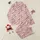 Women's Pastel Rose Pink "Good Morning" Script & Outline Hearts Pattern Satin Pajamas Set - 1