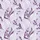 Women's Pale Lavender Organic Sprig & Aubergine Interwoven Leaf Pattern Satin Pajamas Set - 2