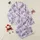 Women's Pale Lavender Organic Sprig & Aubergine Interwoven Leaf Pattern Satin Pajamas Set - 1