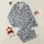 Women's Minimalist Black White Cartoon Panda & Bamboo Scattered Cool Grey Print Satin Pajamas Set - 1