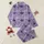 Women's Romantic Lavender Black White Tartan Plaid Love Script Hearts Seamless Graphic Satin Pajamas Set - 1