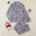Women's Muted Lavender Charcoal Scattered Hearts & Sans-Serif LOVE Typography Design Satin Pajamas Set - 1