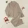 Women's Muted Taupe-Brown Monochromatic Organic Topographical Stone Pattern Satin Pajamas Set - 1