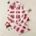 Sweetheart Style: Deep Crimson Pink Geometric Plaid & White Hearts - Custom Wearable Motif Satin Pajamas Set - 1
