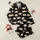 Women's Kawaii White & Tan Corgi Dog All-Over Pattern with Pink Hearts & Gold Zzz on Black Satin Pajamas Set - 1