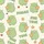 Women's Whimsical Cream Light Green Monster, Orange Star & Red Heart FUN TIME Pattern Satin Pajamas Set - 2