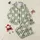 Nature Lover's Muted Olive Green Vertical Stripe Daisy Heart Satin Pajamas Set - 1