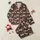 Women's Deep Charcoal Brown Whimsical Peach Beige Bows, "Good Night" Script, Star & Moon Pattern Satin Pajamas Set - 1