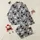 Women's Heather Grey Minimalist Flat Illustration Black & White Cats & Heart Pattern Satin Pajamas Set - 1