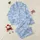 Classic Style Lovers' Intricate Monochromatic Powder Cadet Blue Toile De Jouy Pastoral Scene Satin Pajamas Set - 1