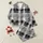 Cozy Rustic Plaid: Black White Gray Good Morning Heart Script Lumberjack Style Satin Pajamas Set - 1