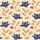 Women's Hand-Drawn Abstract Floral Botanical Seamless Repeat Pattern Indigo Blue Caramel Red Yellow Satin Pajamas Set - 2