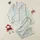 Women's Retro 1970s Stylized Sky Blue Olive Floral Hand-Drawn Cream Pattern Satin Pajamas Set - 1