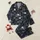 Contemporary Chic Interlocking Geometric Black Grey Abstract Pattern Designer Scarf Satin Pajamas Set - 1