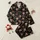 Women's Rustic Black Red Plaid Highland Cow Santa Hat Festive Snow Merry Christmas Pattern Satin Pajamas Set - 1
